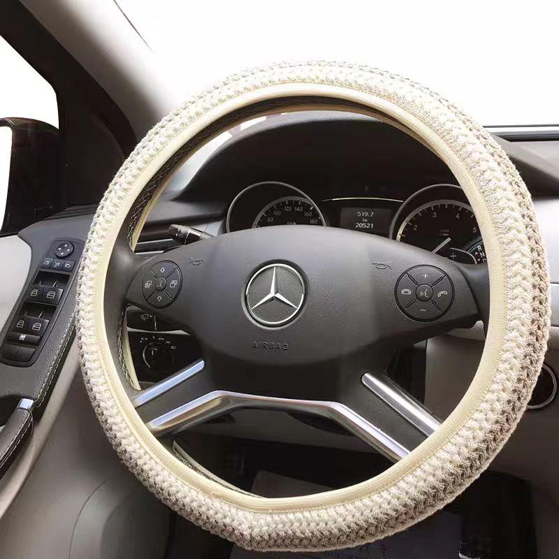 Car Steering Wheel Cover Pure Linen Non-Slip Anti-Sweat Car Handle Cover Plaid Neutral round Ultra-Thin Steering Wheel 1 Pure Linen Knitted Handlebar Cover
Car Steering Wheel Cover Pure Linen Non-Slip Anti-Sweat Car Handle Cover Plaid Neutral round Ultra-Thin Steering Wheel 1 Pure Linen Knitted Handlebar Cover