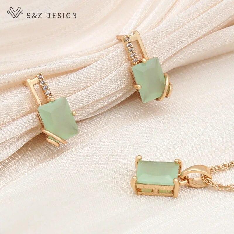 S & Z DESIGN новый цвет шампанского, золотого цвета, прямоугольные висячие серьги с кристаллами, комплекты ювелирных изделий для женщин, свадебное ожерелье с подвеской из циркония
S & Z DESIGN новый цвет шампанского, золотого цвета, прямоугольные висячие серьги с кристаллами, комплекты ювелирных изделий для женщин, свадебное ожерелье с подвеской из циркония