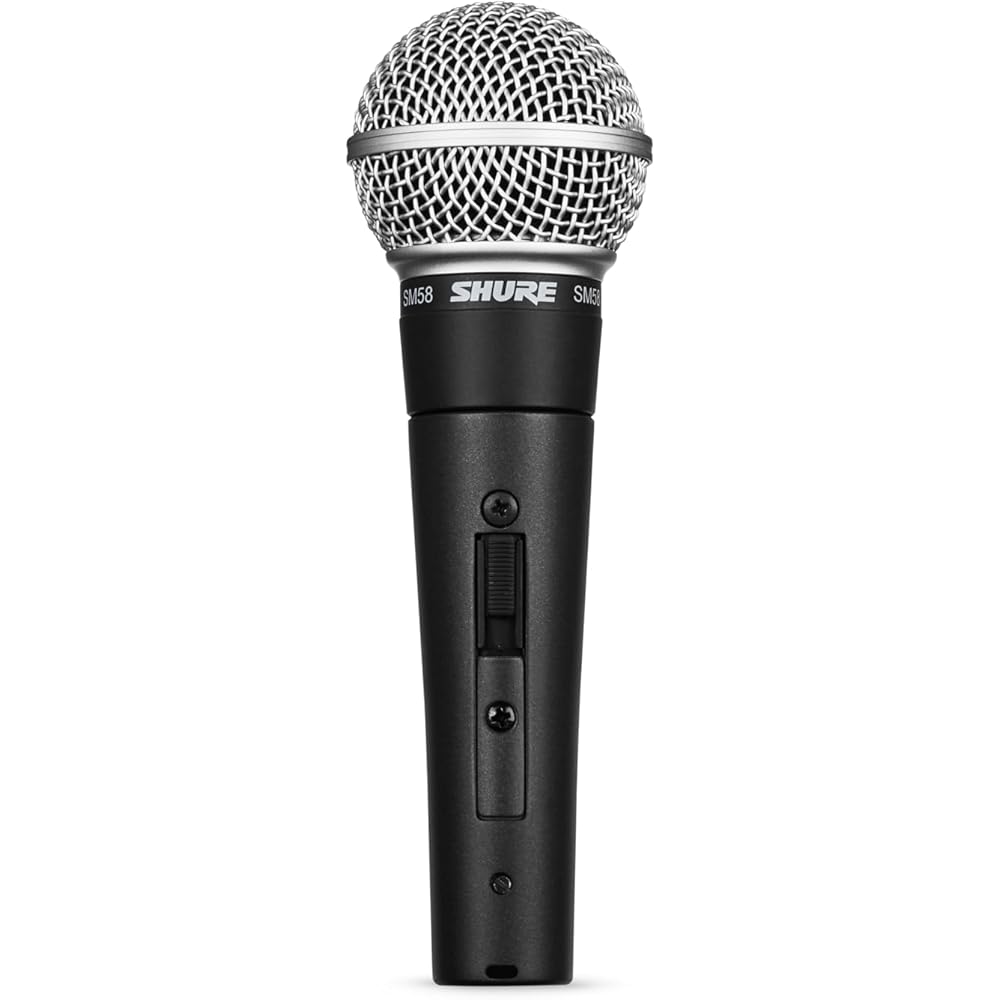 Shure SM58S Dynamic Microphone with On/Off Switch Cardioid XLR Wired Vocal Recording Microphone
Shure SM58S Dynamic Microphone with On/Off Switch Cardioid XLR Wired Vocal Recording Microphone