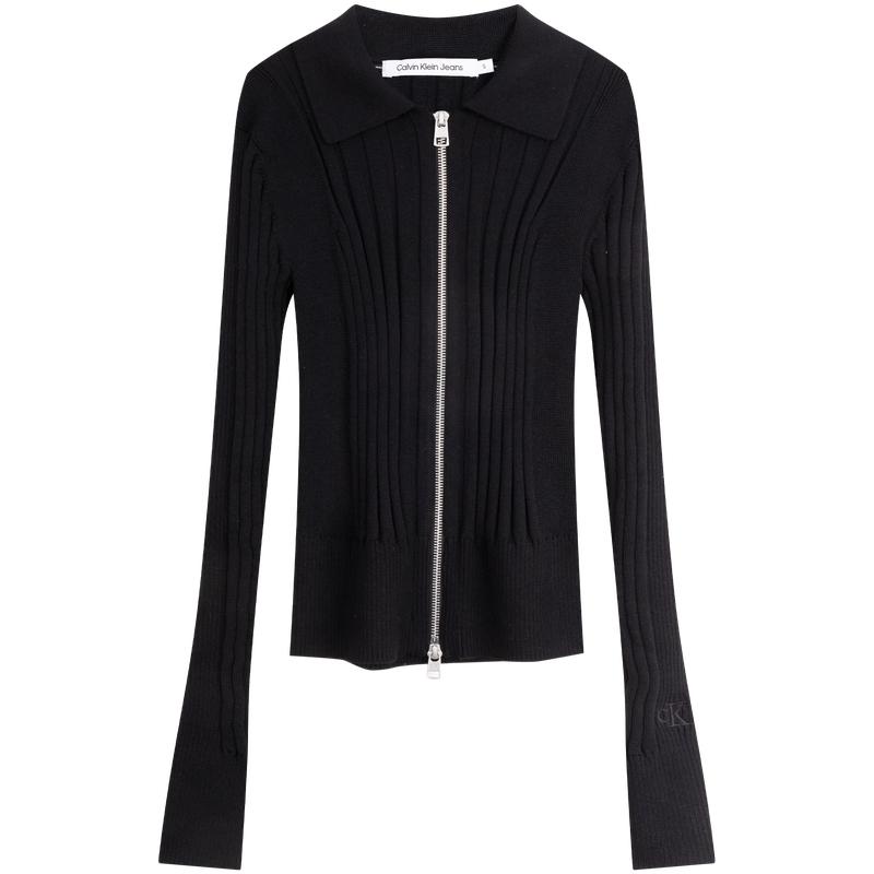 Calvin Klein Solid Color Polo Neck Casual Double Zipper Knit Sweater Women sweater Space-Black J223331 XS
Calvin Klein Solid Color Polo Neck Casual Double Zipper Knit Sweater Women sweater Space-Black J223331 XS