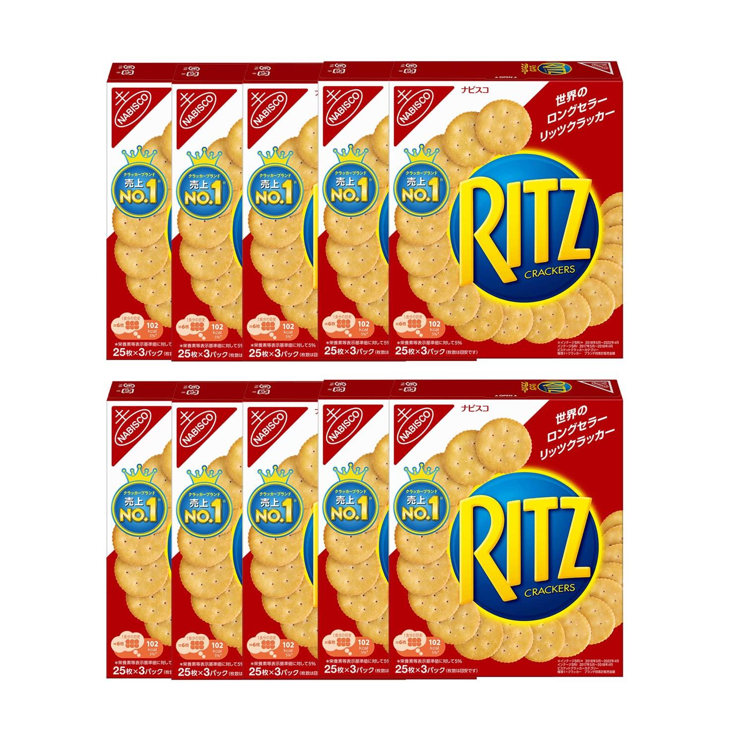 Mondelez Japan RITZ Nabisco Крекеры 247г х 10 упаковок Большие,