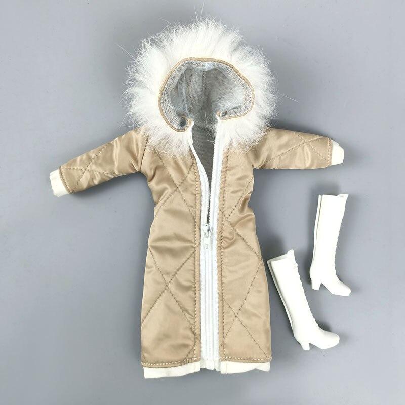 Зимнее шампанское длинное пальто на молнии с шапкой наряды одежда для кукол Барби куртка одежда для 1/6 куклы BJD аксессуары для детей белый
Зимнее шампанское длинное пальто на молнии с шапкой наряды одежда для кукол Барби куртка одежда для 1/6 куклы BJD аксессуары для детей белый