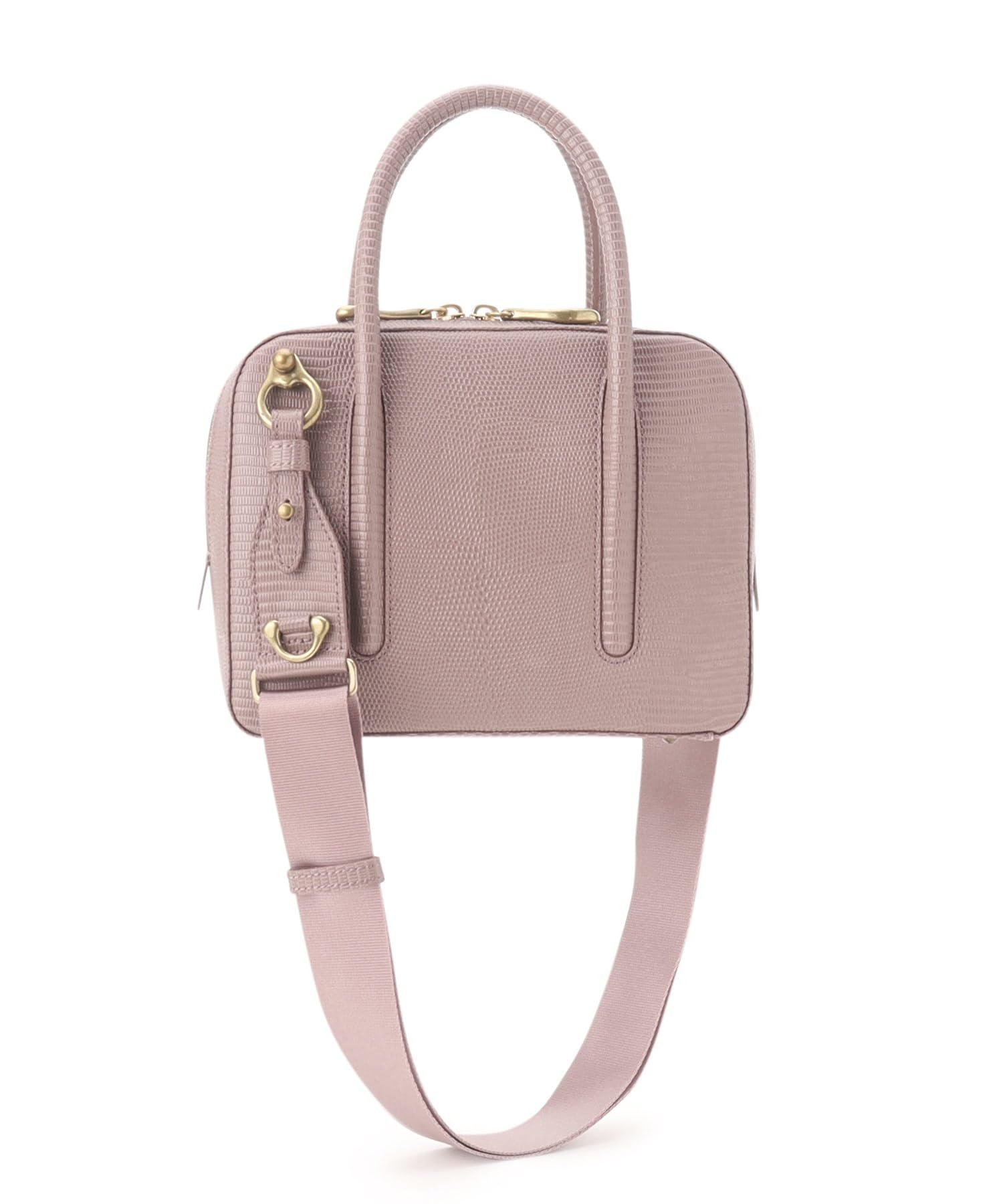 Toff & Loadstone Jolly Mini Boston Lizard Handbag with Shoulder Strap, Embossed Leather, One Size, Maroon and Dusty Pink
Toff & Loadstone Jolly Mini Boston Lizard Handbag with Shoulder Strap, Embossed Leather, One Size, Maroon and Dusty Pink