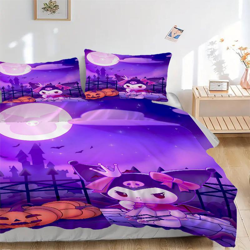 3pcs Halloween Night Kuromi s Spooky Castle Printed Duvet Cover Set (1 * Cover+2 * Pillowcase, Without Core), Suitable for Home Bedroom, Guest Ro 135x200cm
3pcs Halloween Night Kuromi s Spooky Castle Printed Duvet Cover Set (1 * Cover+2 * Pillowcase, Without Core), Suitable for Home Bedroom, Guest Ro 135x200cm