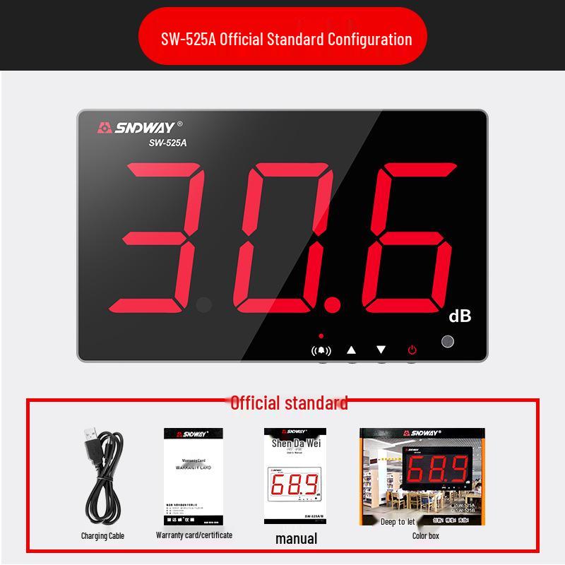Shen Dawei Wall-Mounted Sound Level Meter SW-525A
Shen Dawei Wall-Mounted Sound Level Meter SW-525A
