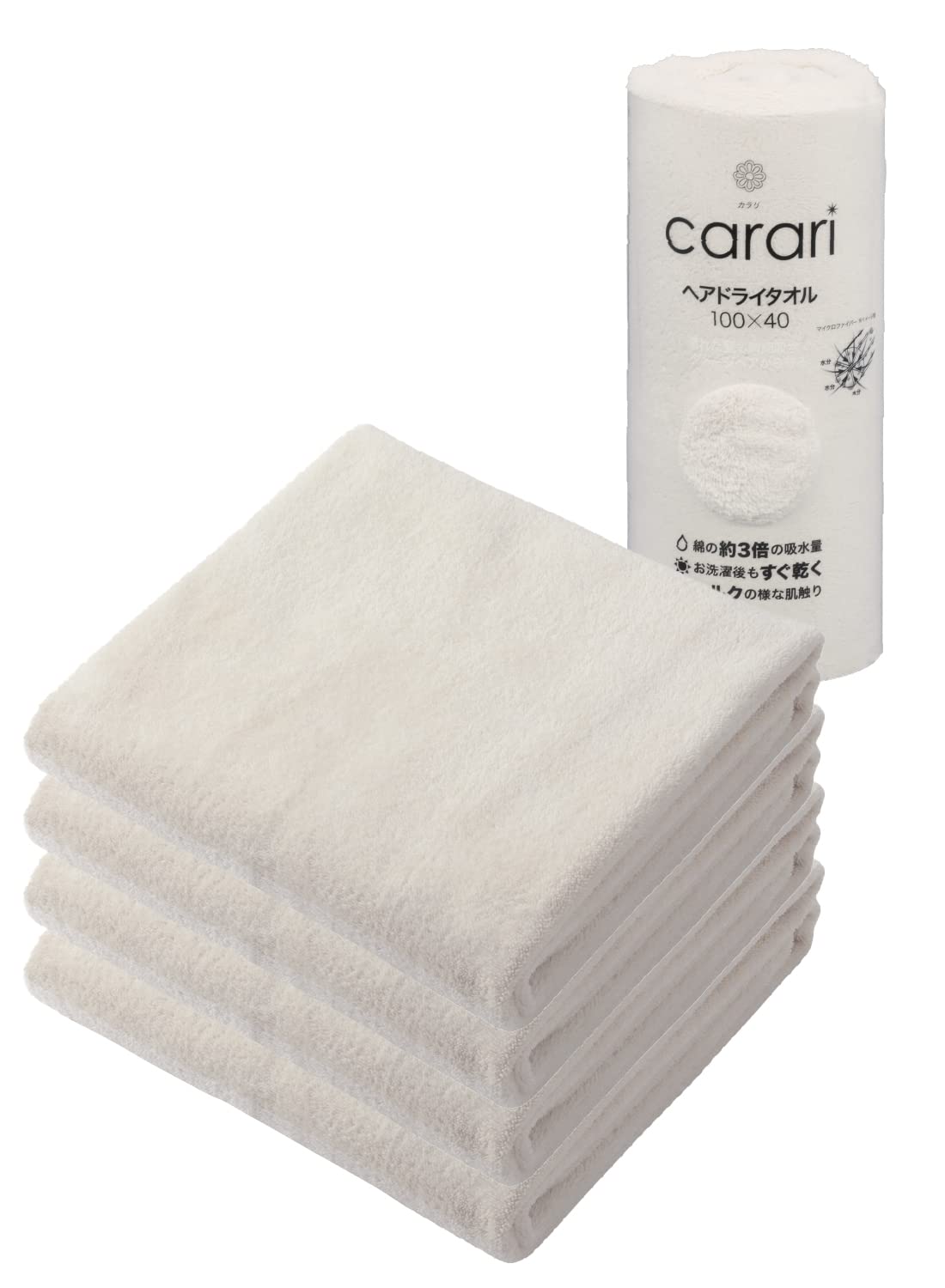 carari hair drying towel Microfiber with 3x water absorption power ONE Ivory Set of 4 Quickly absorbs water between the fibers Quick drying
carari hair drying towel Microfiber with 3x water absorption power ONE Ivory Set of 4 Quickly absorbs water between the fibers Quick drying