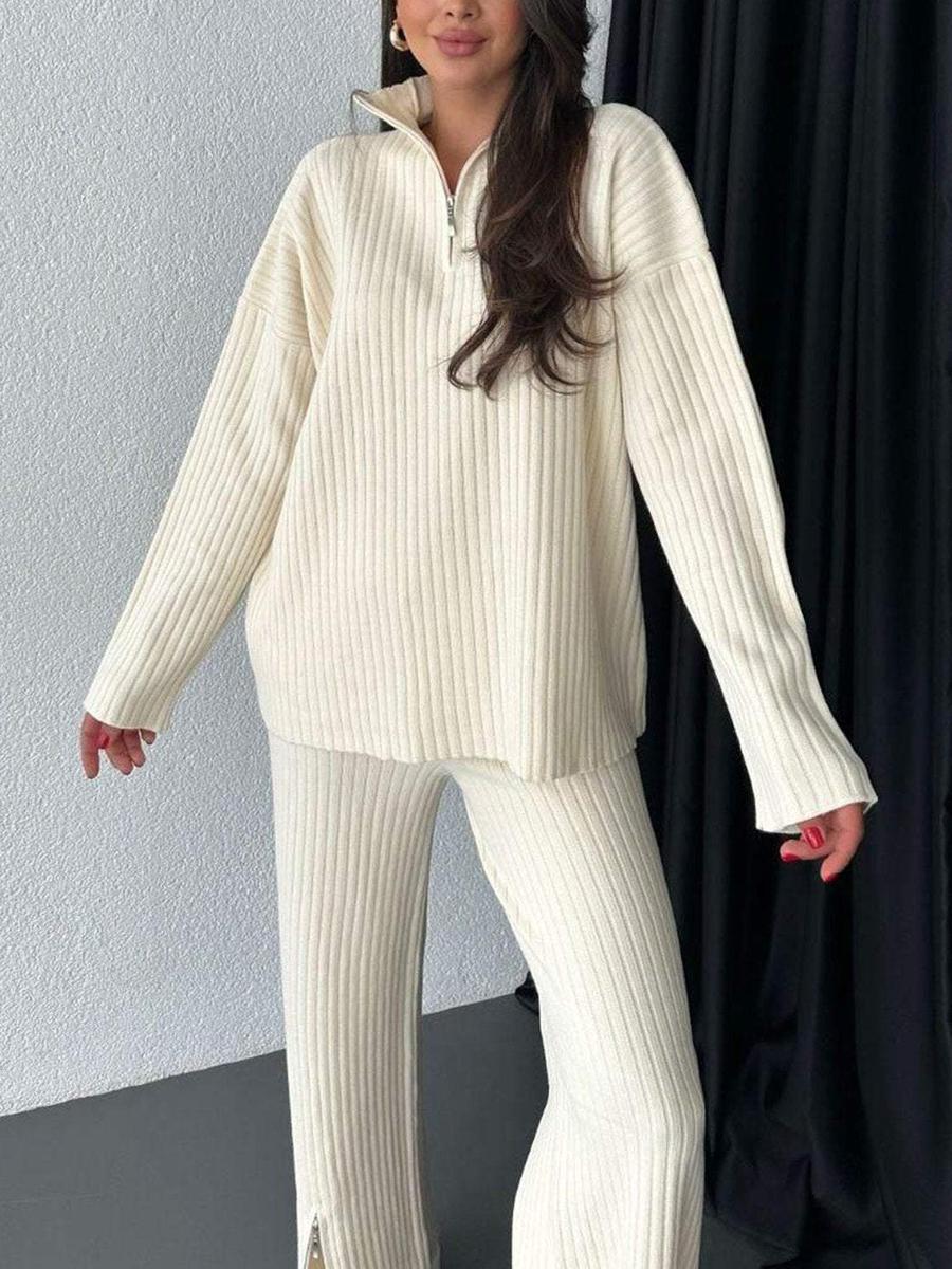 Autumn New Women s Solid Zipper Knit Set High Neck Lounge Pajamas Two Piece Outfit S абрикосовый
Autumn New Women s Solid Zipper Knit Set High Neck Lounge Pajamas Two Piece Outfit S абрикосовый