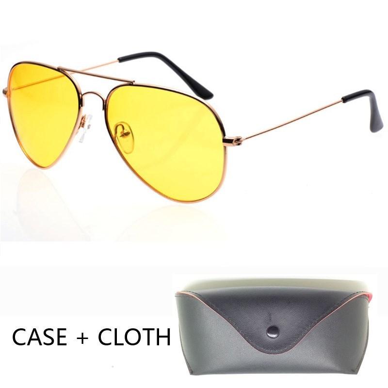 Pilot Night Vision Sunglasses Men Women Goggles Glasses UV400 Alloy Sun Glasses for women men Driver Night Driving with case
Pilot Night Vision Sunglasses Men Women Goggles Glasses UV400 Alloy Sun Glasses for women men Driver Night Driving with case