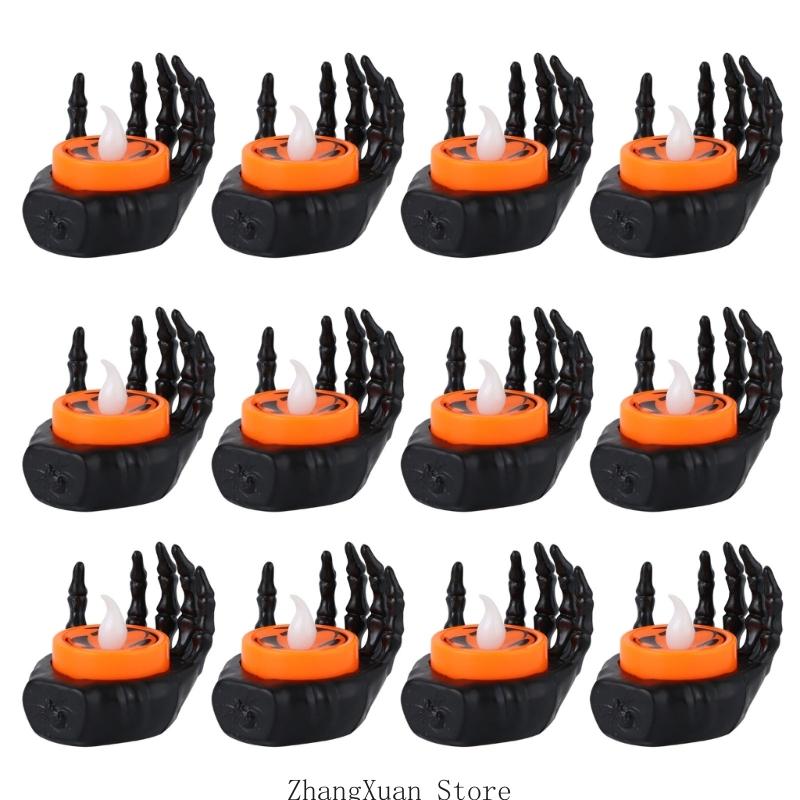 12PCS Skeleton Hand LED Lamp Skeleton Hand Tealight Party Decoration Night Light for Bedroom Window Display чорний
12PCS Skeleton Hand LED Lamp Skeleton Hand Tealight Party Decoration Night Light for Bedroom Window Display чорний