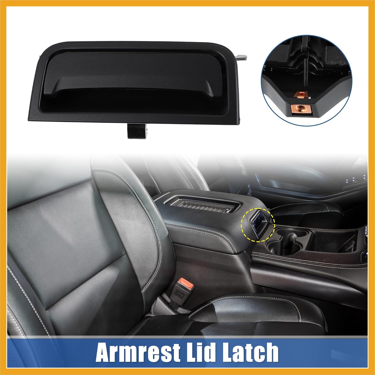 1 Set 22861304 Center Console Armrest Lid Latch Plate for Chevy Silverado1500 2014-2018 for GMC Sierra Yukon Center Console Cover Lock Bright Black
1 Set 22861304 Center Console Armrest Lid Latch Plate for Chevy Silverado1500 2014-2018 for GMC Sierra Yukon Center Console Cover Lock Bright Black