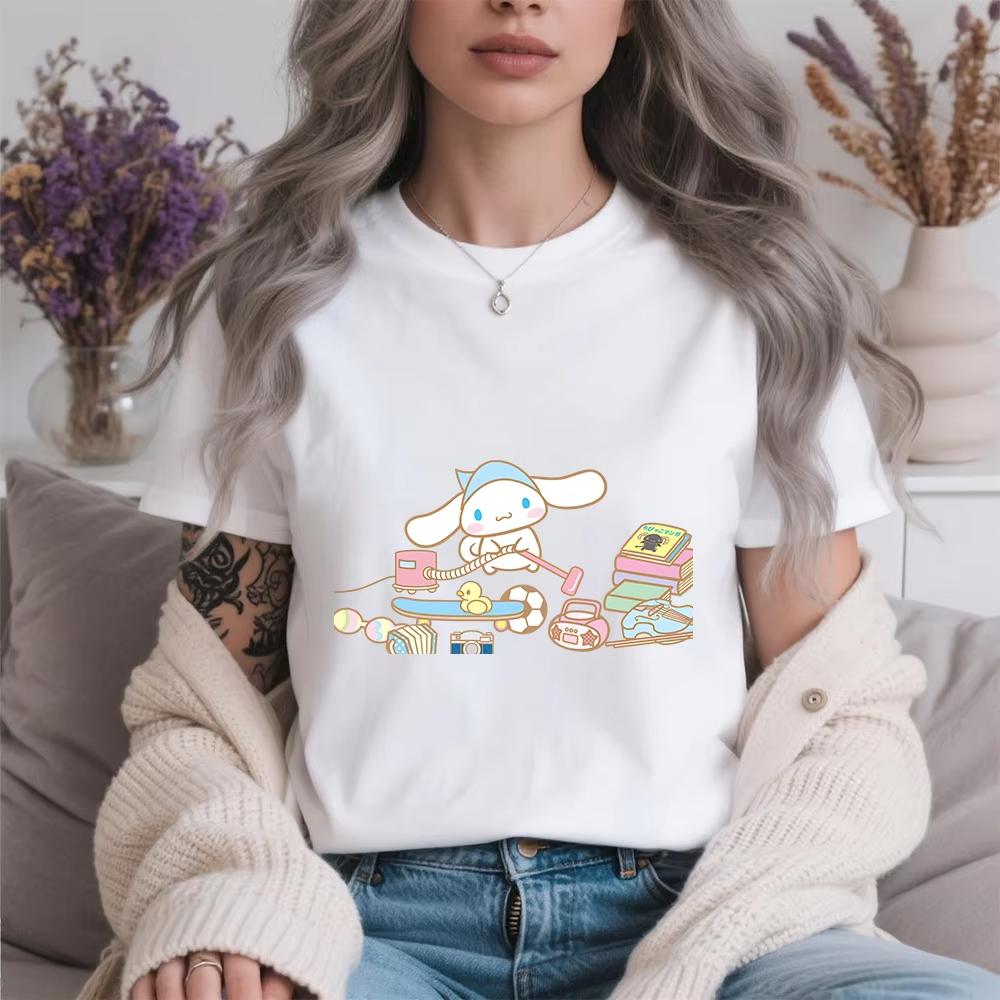 2026 Summer Cinnamoroll Spring Cleaning Print Womens Cotton Casual T Shirt Soft Breathable Relaxed Fit Comfy Daily Wear Top S
2026 Summer Cinnamoroll Spring Cleaning Print Womens Cotton Casual T Shirt Soft Breathable Relaxed Fit Comfy Daily Wear Top S