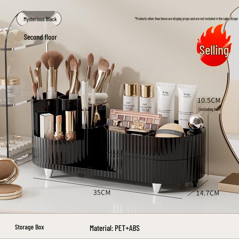 High-End Rotating Desktop Cosmetic Organizer: Large Capacity Skincare, Lipstick & Pen Holder
High-End Rotating Desktop Cosmetic Organizer: Large Capacity Skincare, Lipstick & Pen Holder