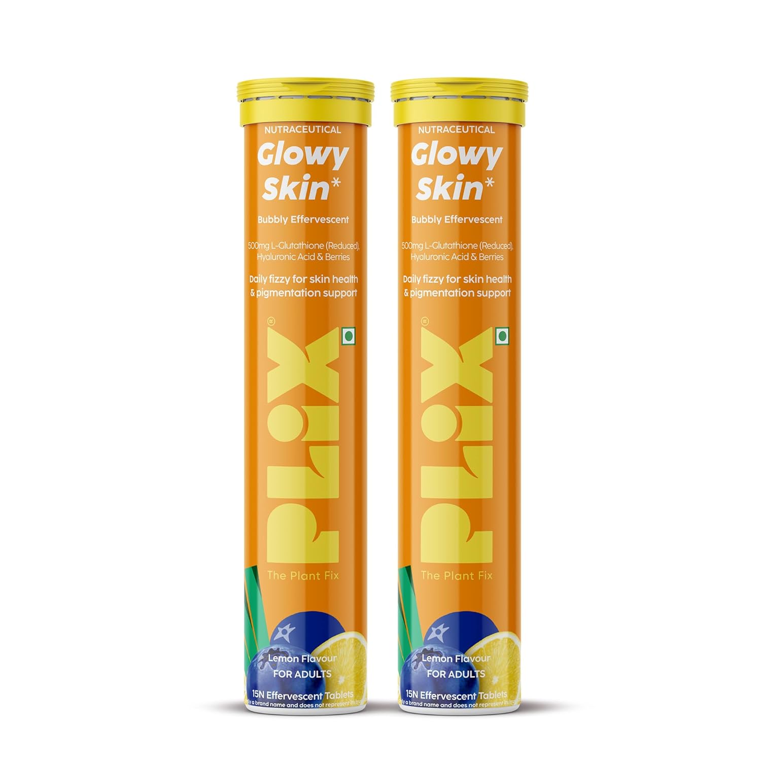 PLIX The Plant Fix Glutathione Effervescent 15 Tablets 500mg Pack of 2 for Clear Glowing Skin
PLIX The Plant Fix Glutathione Effervescent 15 Tablets 500mg Pack of 2 for Clear Glowing Skin