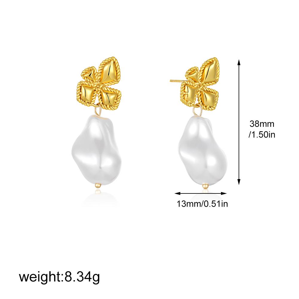 Vintage Irregular Flower Pearl Dangle Earrings for Women Elegant Luxury 18k Gold Plated Metal Studs Ear Wedding Party Zircon золотой
Vintage Irregular Flower Pearl Dangle Earrings for Women Elegant Luxury 18k Gold Plated Metal Studs Ear Wedding Party Zircon золотой