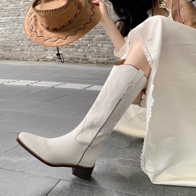 Fashion New Autumn Winter Women Boot Knee-high Boots for Women Square Toe Embroidery Fashion Boots Handmade Chunky Heels Western Boots 34
Fashion New Autumn Winter Women Boot Knee-high Boots for Women Square Toe Embroidery Fashion Boots Handmade Chunky Heels Western Boots 34