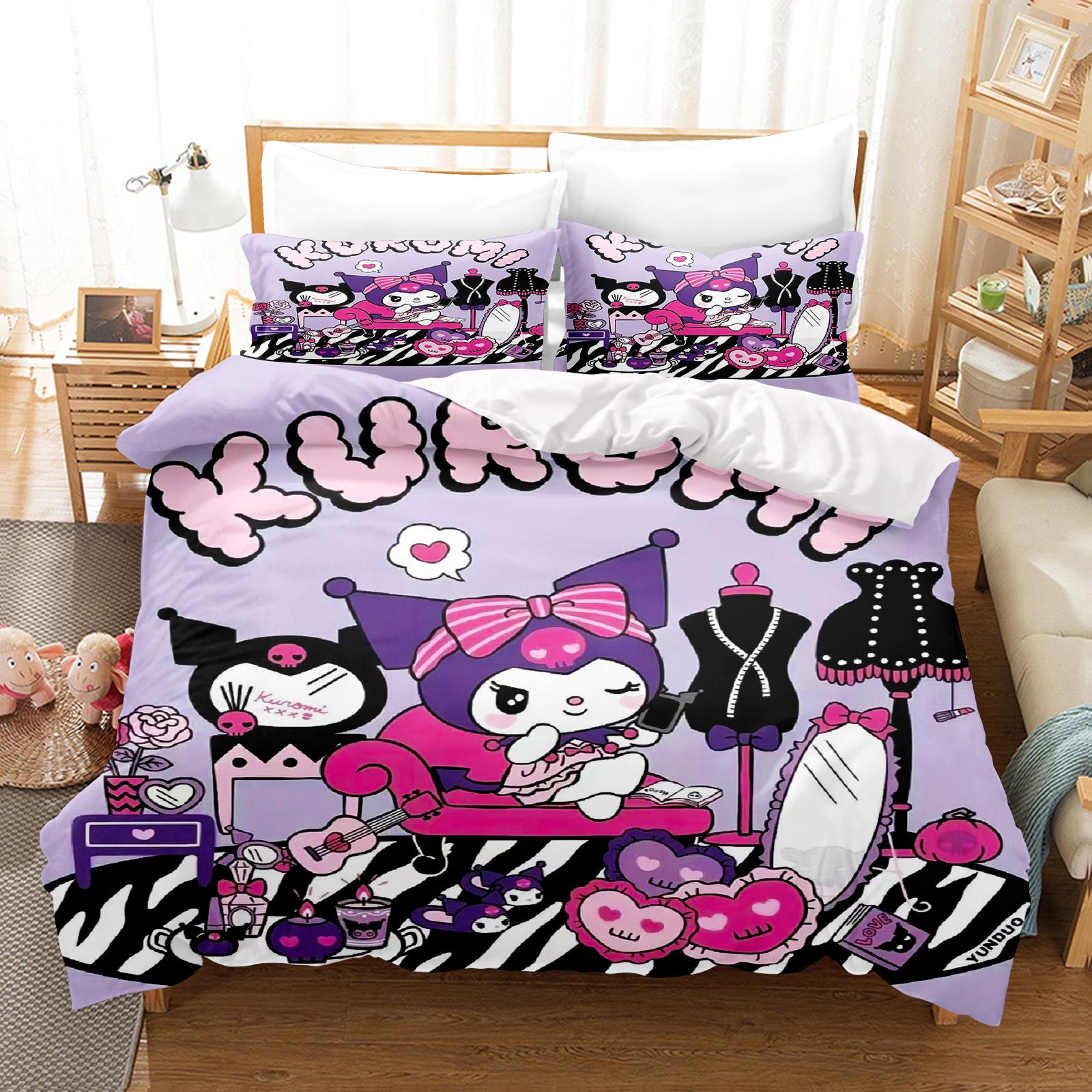 Kuromi Duvet Cover Set Bedding Comforter Sets King Size 3D Children S Bedding Set Cute Printed Cartoon Quilt Cover US King(264*228cm)3pcs
Kuromi Duvet Cover Set Bedding Comforter Sets King Size 3D Children S Bedding Set Cute Printed Cartoon Quilt Cover US King(264*228cm)3pcs