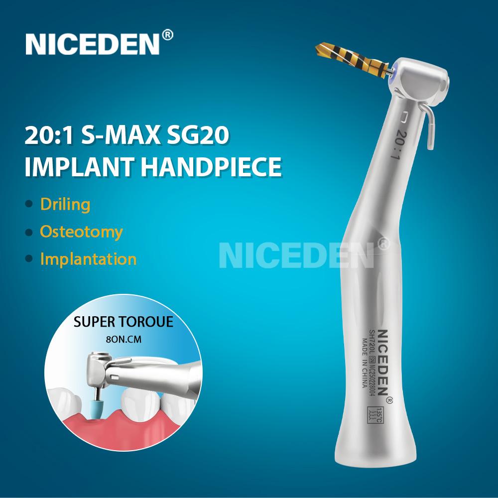 Niceden Dental 20:1 Implant Contra Angle Handpiece Surgery Shaft Drive Cartridge Low Speed Push Button Chuck Handpiece Dentist Tools
Niceden Dental 20:1 Implant Contra Angle Handpiece Surgery Shaft Drive Cartridge Low Speed Push Button Chuck Handpiece Dentist Tools