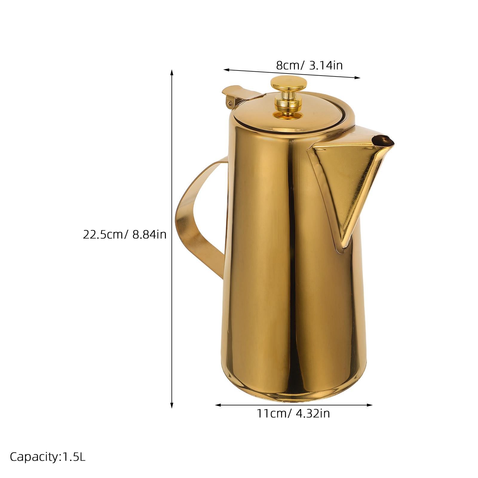 1.5L Stainless Steel Water Pitcher Beverage Jug For Stovetop Cold Drink Dispenser Kitchen Server Juice Jug With Handle золотистий
1.5L Stainless Steel Water Pitcher Beverage Jug For Stovetop Cold Drink Dispenser Kitchen Server Juice Jug With Handle золотистий
