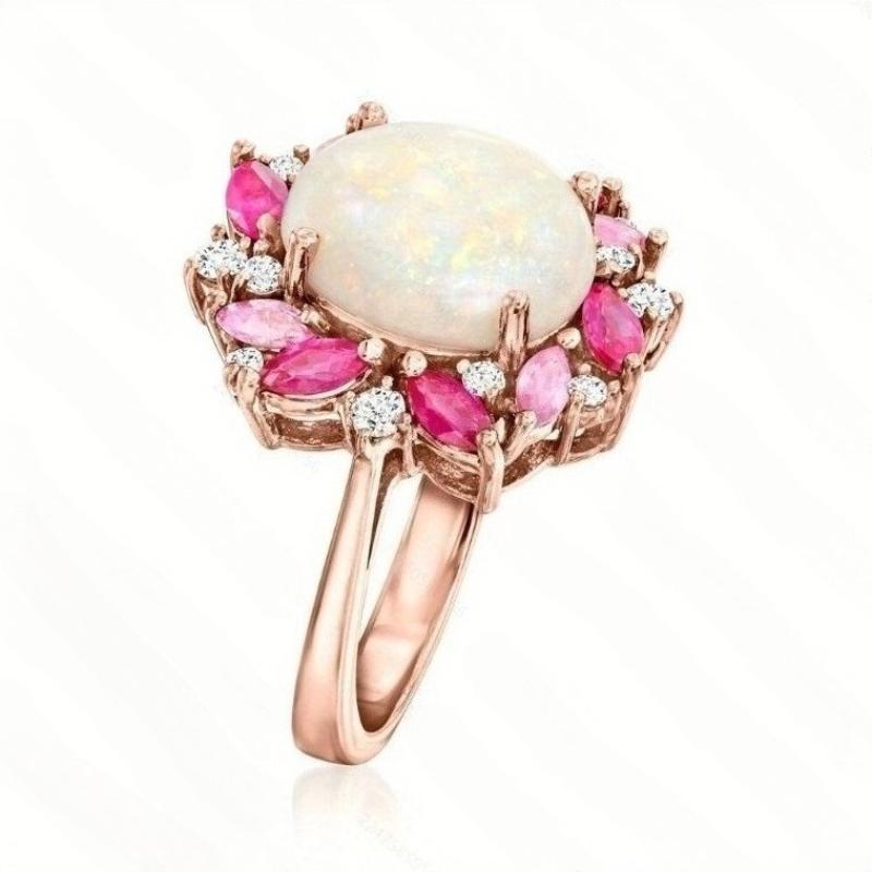 New Fashion Pink Color Inlaid Zirconia Flower Ring Ladies Delicate Luxury Wedding Party Accessories Zircon Gifts 10
New Fashion Pink Color Inlaid Zirconia Flower Ring Ladies Delicate Luxury Wedding Party Accessories Zircon Gifts 10