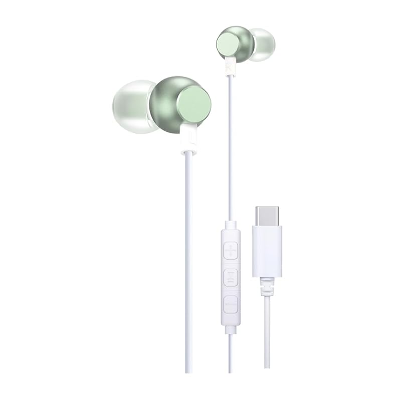 Built-in DAC Type-C earphones VTH-IC054 wired microphone call Canal type (green)
Built-in DAC Type-C earphones VTH-IC054 wired microphone call Canal type (green)
