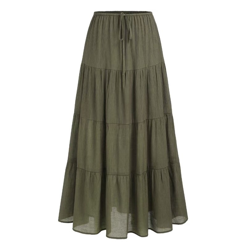 European and American New High Waist Solid Lace-up Loose Patchwork Skirt High Waisted Lace up Skirt Army Green M
European and American New High Waist Solid Lace-up Loose Patchwork Skirt High Waisted Lace up Skirt Army Green M