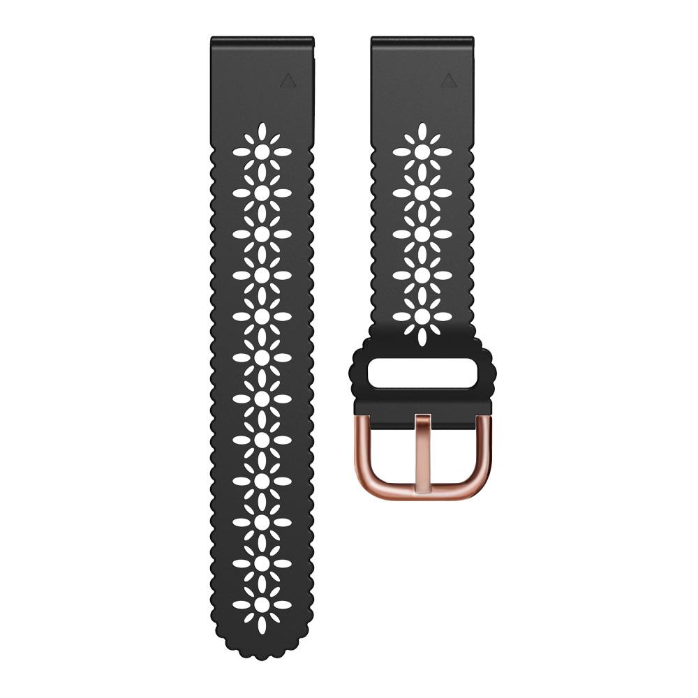 For Garmin Fenix 7S/6S Pro/5S Plus/Instinct 2S Hollow-out Flower Pattern Silicone Watch Band Adjustable Quick Release Soft Strap Replacement Black
For Garmin Fenix 7S/6S Pro/5S Plus/Instinct 2S Hollow-out Flower Pattern Silicone Watch Band Adjustable Quick Release Soft Strap Replacement Black