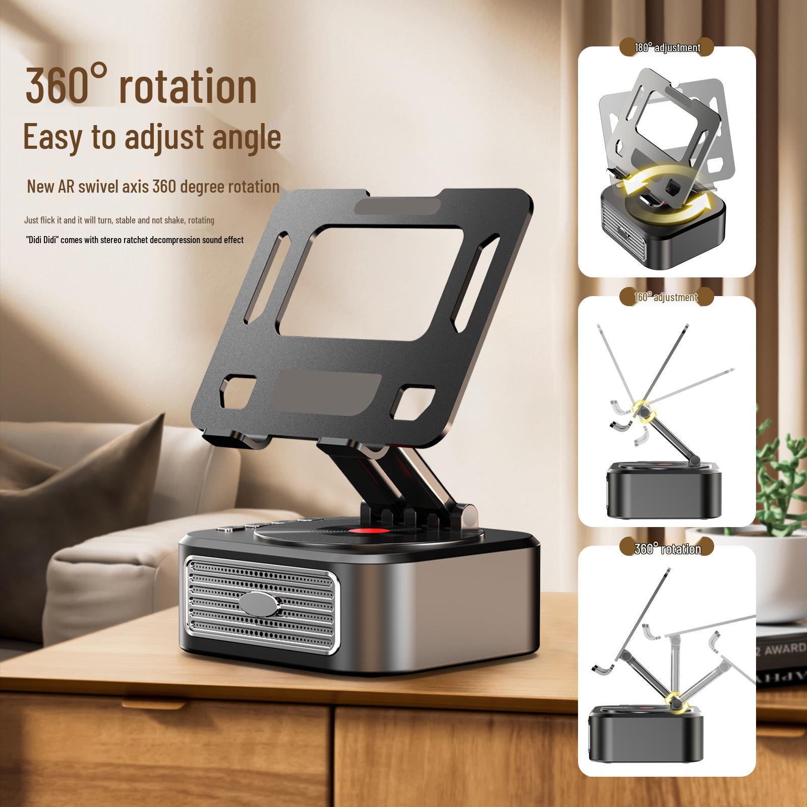 All-in-One Bluetooth Speaker & Tablet Stand with Rotating, Folding Design for Desktop Live Streaming Audio Integrated iPad Stand
All-in-One Bluetooth Speaker & Tablet Stand with Rotating, Folding Design for Desktop Live Streaming Audio Integrated iPad Stand