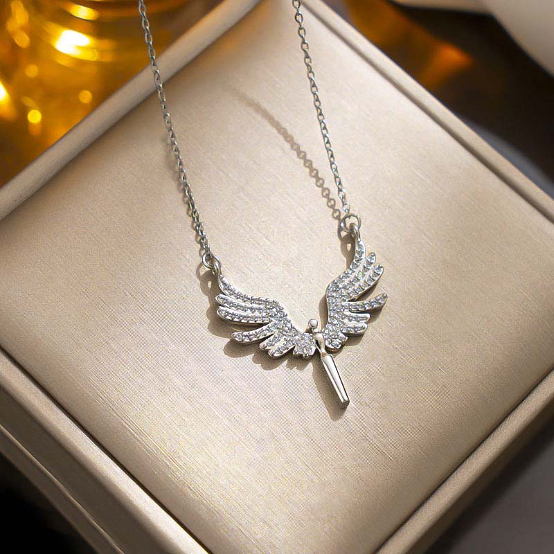 Stainless Steel Angel Wings Pendant Necklace For Women Girls Luxury Rhinestone Clavicle Chain Zircon Accessories Gifts медный
Stainless Steel Angel Wings Pendant Necklace For Women Girls Luxury Rhinestone Clavicle Chain Zircon Accessories Gifts медный