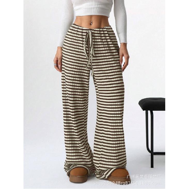 New women s drawstring loose striped comfortable casual home pants L бронзовий
New women s drawstring loose striped comfortable casual home pants L бронзовий