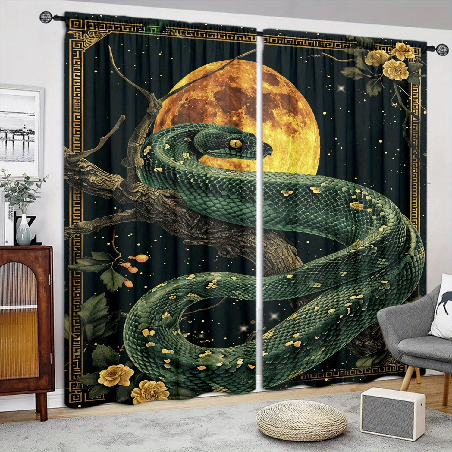 Moon Snake Curtain Home Decor Window Treatment Bedroom Kitchen Living Room For Made Of Polyester With Rod Pocket W100*H70(CM)-Hooks&1PCS
Moon Snake Curtain Home Decor Window Treatment Bedroom Kitchen Living Room For Made Of Polyester With Rod Pocket W100*H70(CM)-Hooks&1PCS