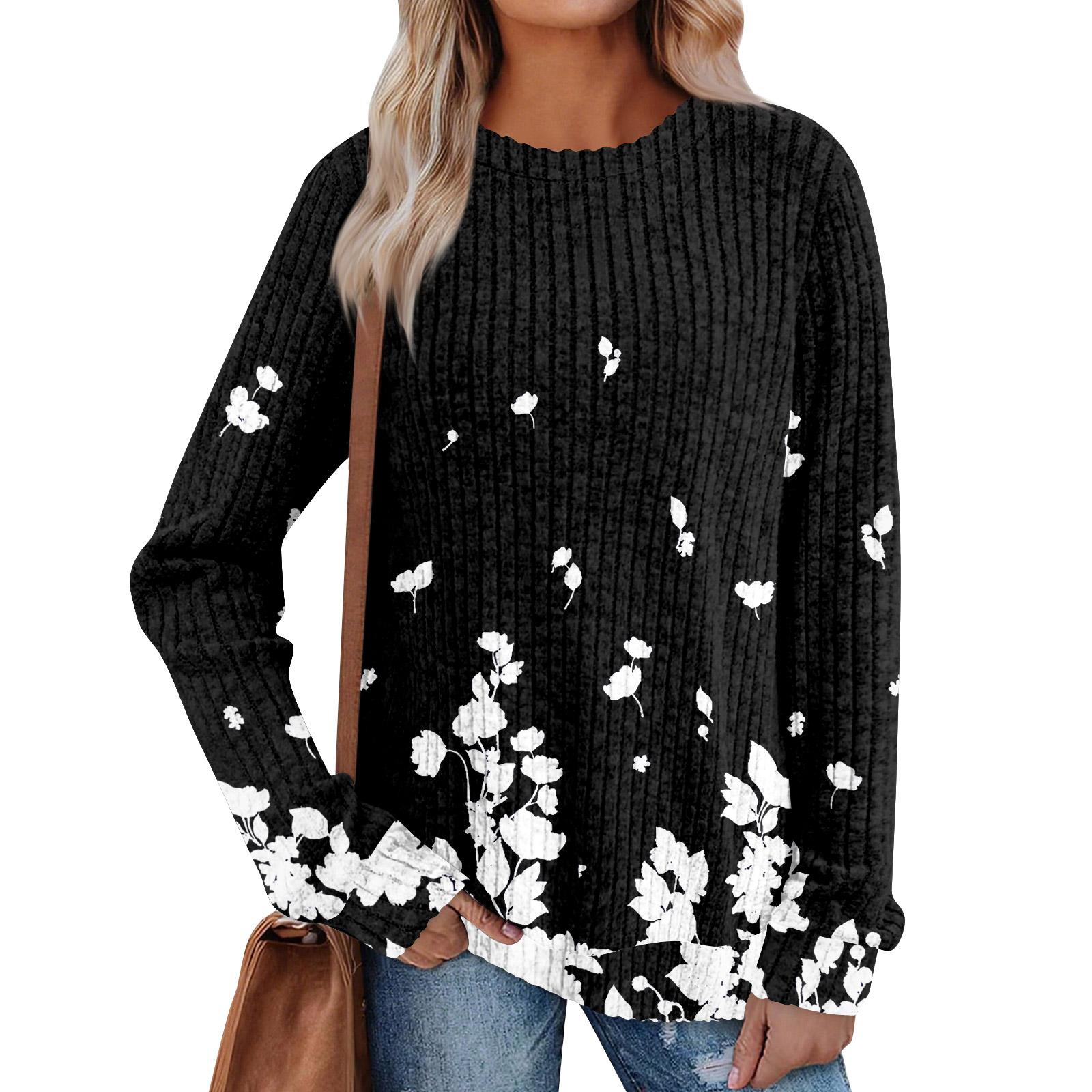 Women s Printed Lightweight Brushed-Cotton Round Neck Top L чорний
Women s Printed Lightweight Brushed-Cotton Round Neck Top L чорний