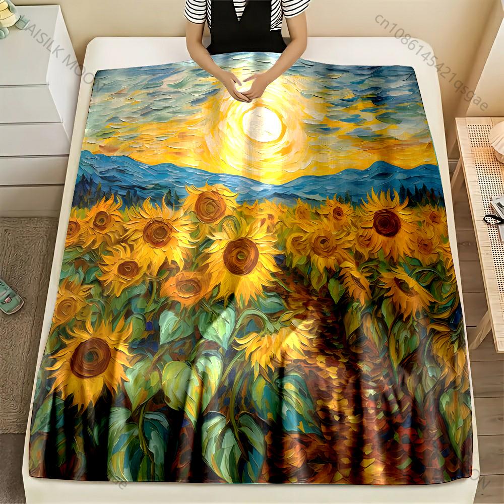 Multi-size Vibrant Sunflowers and Sky. Pattern Blanket Flannel Material Soft Warm for All Seasons, Home Outdoor Camping Picnics 75x90cm
Multi-size Vibrant Sunflowers and Sky. Pattern Blanket Flannel Material Soft Warm for All Seasons, Home Outdoor Camping Picnics 75x90cm
