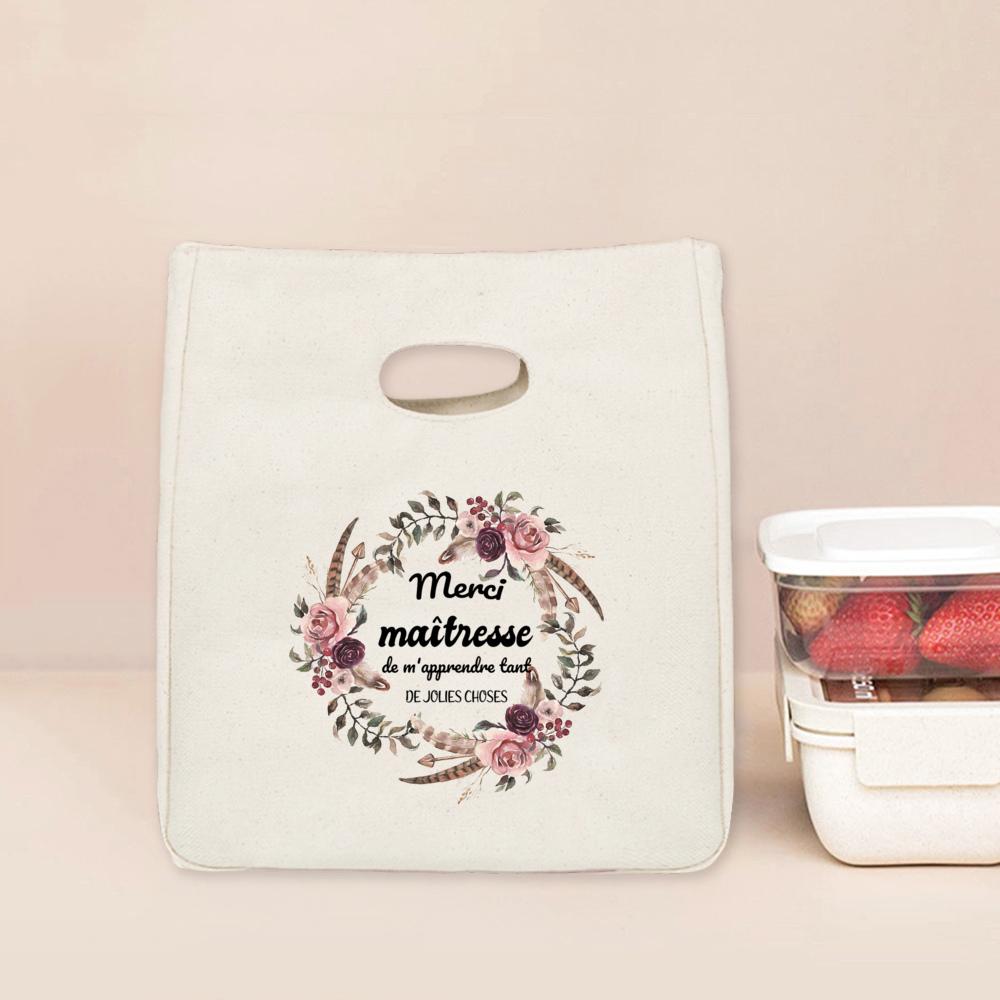 Merci Maitresse Print Functional Cooler Lunch Bag Insulated Canvas Lunch Bags Thermal School Food Storage Pouch Teacher Gifts
Merci Maitresse Print Functional Cooler Lunch Bag Insulated Canvas Lunch Bags Thermal School Food Storage Pouch Teacher Gifts