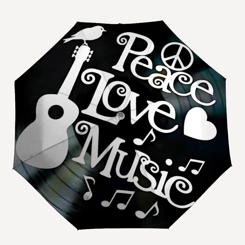 1pc Peace Love Music Auto-Fold Umbrella with One-Touch Open/Close - 8 Reinforced Ribs for Windproof Stability yy251118146
1pc Peace Love Music Auto-Fold Umbrella with One-Touch Open/Close - 8 Reinforced Ribs for Windproof Stability yy251118146