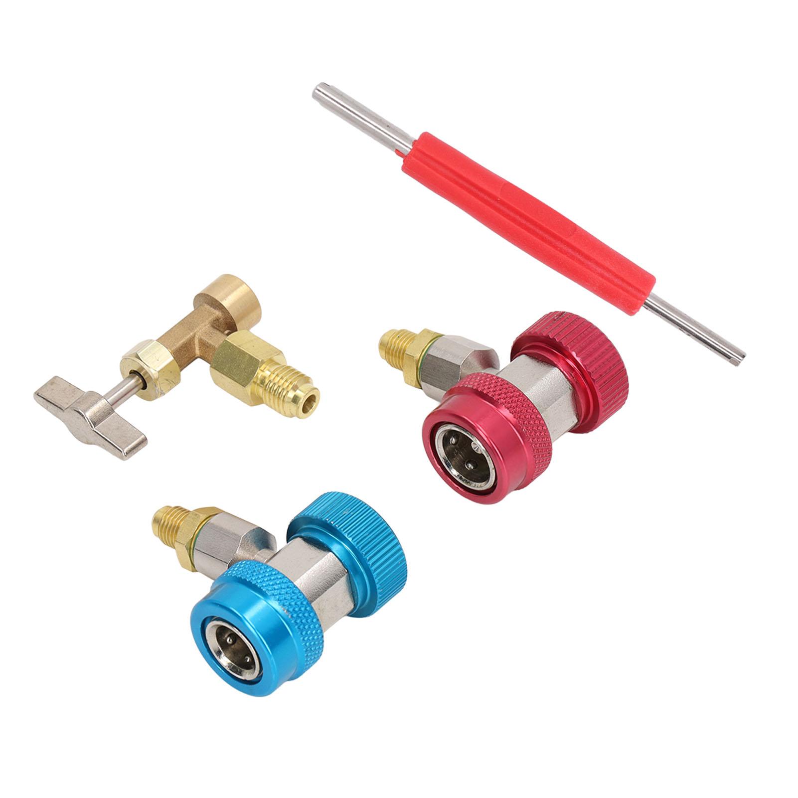 R134A Adapter Kit Tank Tap Quick Coupler Double Head Valve Remover for Car Air Conditioning Installation
R134A Adapter Kit Tank Tap Quick Coupler Double Head Valve Remover for Car Air Conditioning Installation