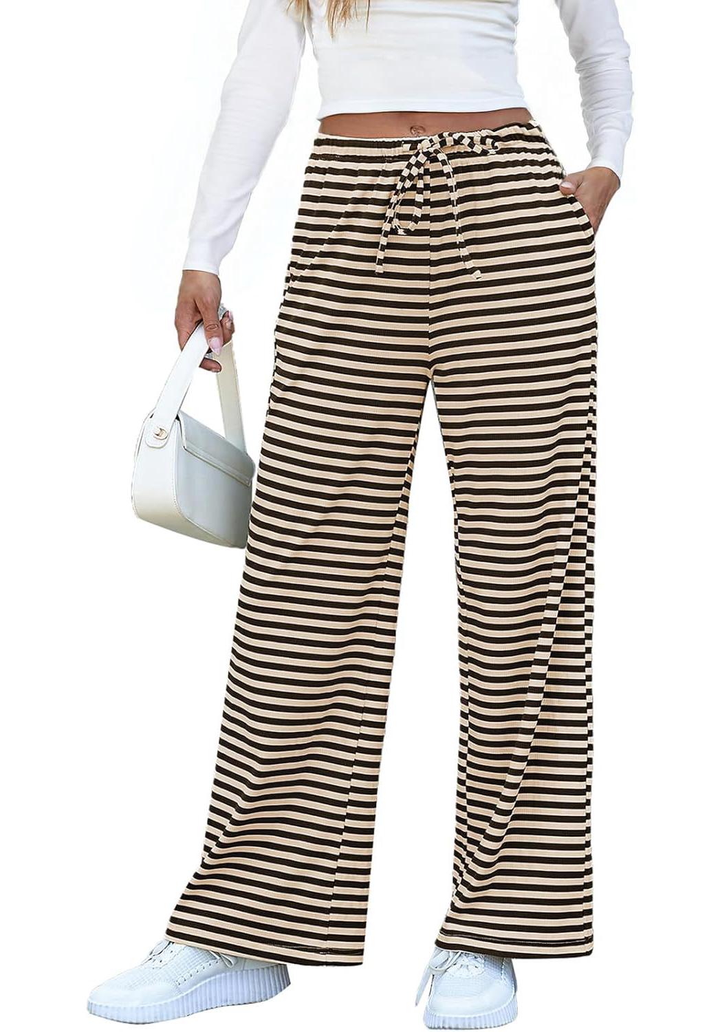 2025 Women s Casual Striped Lace-Up Flared Trousers - European and American Style, Loose Straight Long Pants Medium кофейный
2025 Women s Casual Striped Lace-Up Flared Trousers - European and American Style, Loose Straight Long Pants Medium кофейный