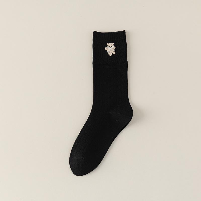 10Pair Medium Tube Socks Children S Simple College Style Stacking Socks Spring And Autumn Boneless Cotton Socks Bear Embroidery Cute Women S Socks One size fits all чорний
10Pair Medium Tube Socks Children S Simple College Style Stacking Socks Spring And Autumn Boneless Cotton Socks Bear Embroidery Cute Women S Socks One size fits all чорний
