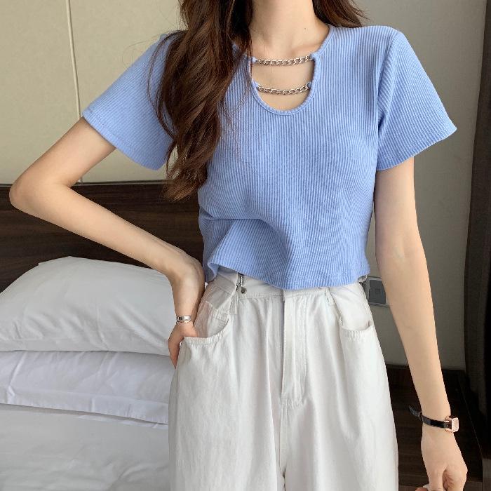 Летние топы Sweet Style с высокой талией и короткими рукавами для женщин 2023 года XL синий
Летние топы Sweet Style с высокой талией и короткими рукавами для женщин 2023 года XL синий