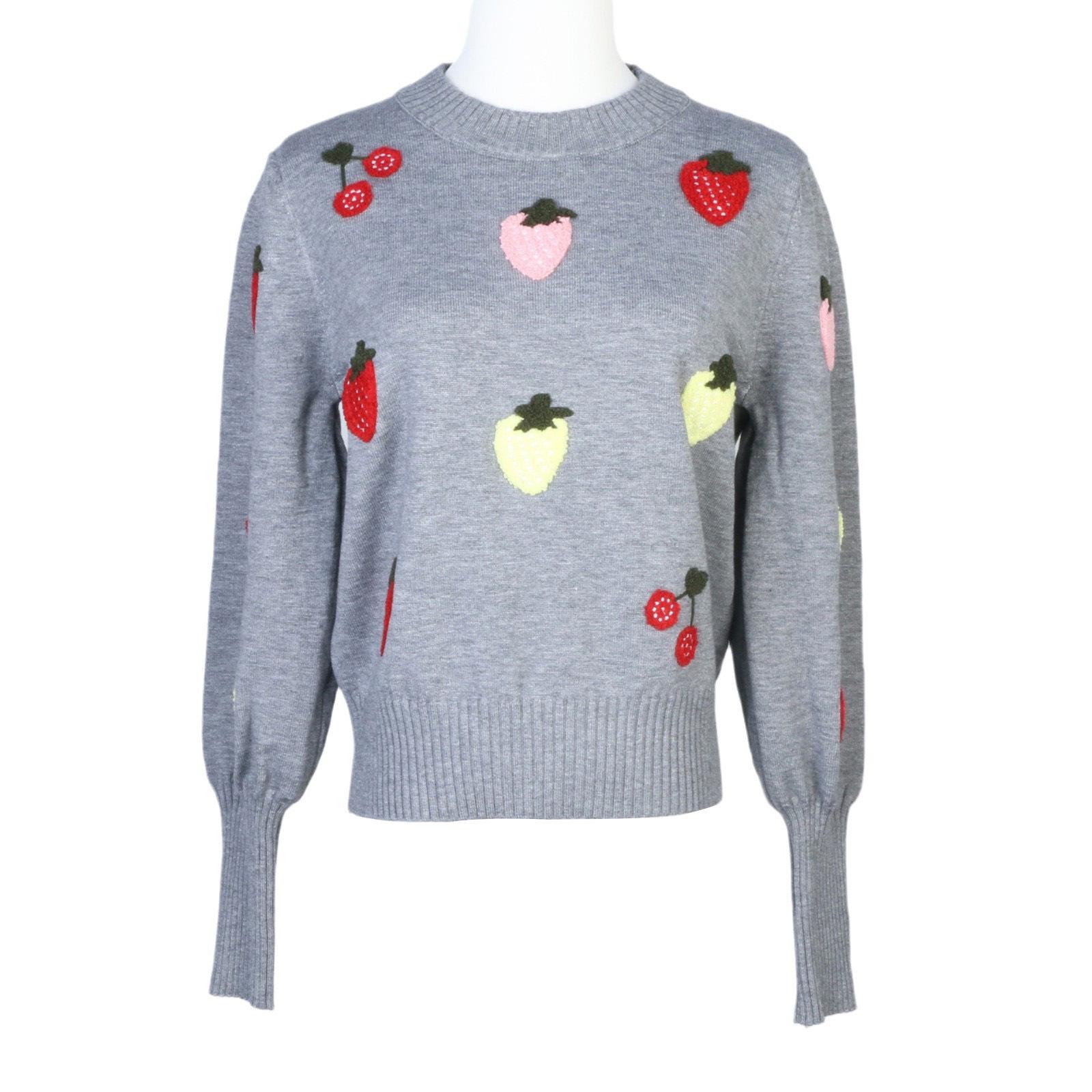 Korean Retro Strawberry Embroidered Slim Fit Sweater for Women - Gray Autumn Fashion Medium
Korean Retro Strawberry Embroidered Slim Fit Sweater for Women - Gray Autumn Fashion Medium