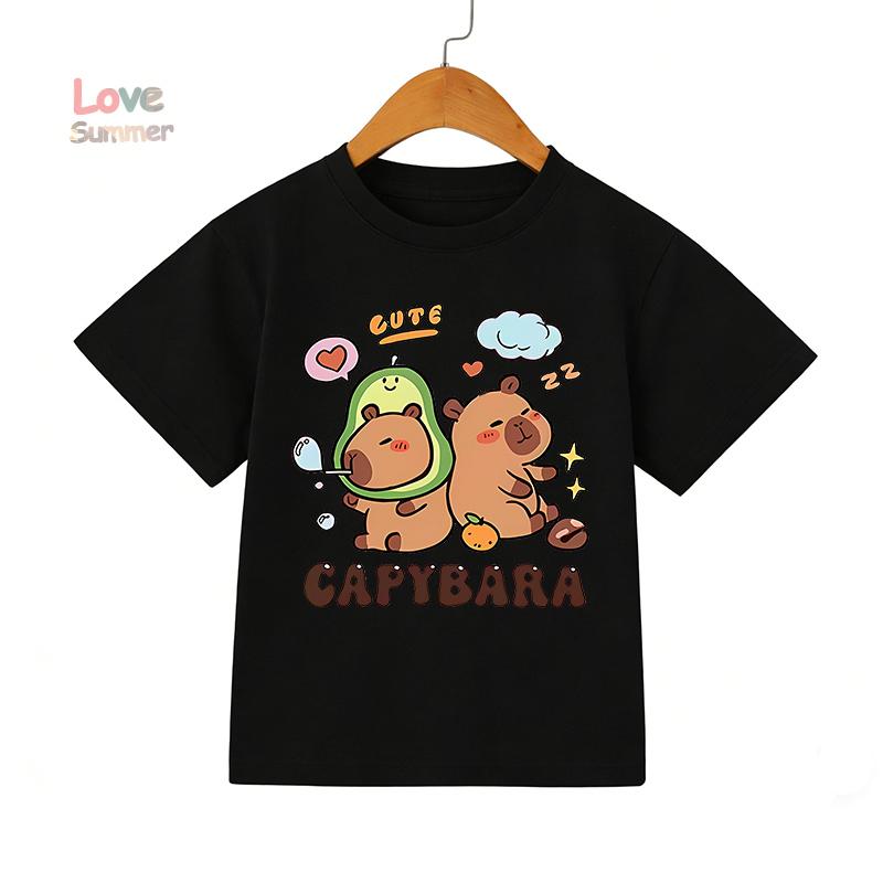 2026 summer 4-14 Yrs Girls Casual Short-Sleeve T-Shirt Cute Capybara Design Comfortable Fabric for Everyday Outdoor Activities 160
2026 summer 4-14 Yrs Girls Casual Short-Sleeve T-Shirt Cute Capybara Design Comfortable Fabric for Everyday Outdoor Activities 160