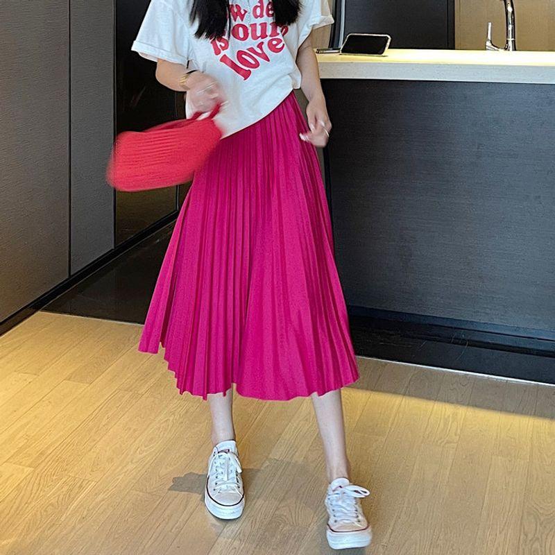 Solid Color Elastic Waist Pleated Skirt Pure Color Elastic Waist Pleated Maxi Dress for Women Rose Red One size
Solid Color Elastic Waist Pleated Skirt Pure Color Elastic Waist Pleated Maxi Dress for Women Rose Red One size