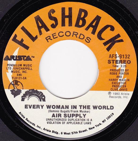 7inch Record AIR SUPPLY Every Woman In The World The One AFS9132 Flashback Recor US Rock Used
7inch Record AIR SUPPLY Every Woman In The World The One AFS9132 Flashback Recor US Rock Used