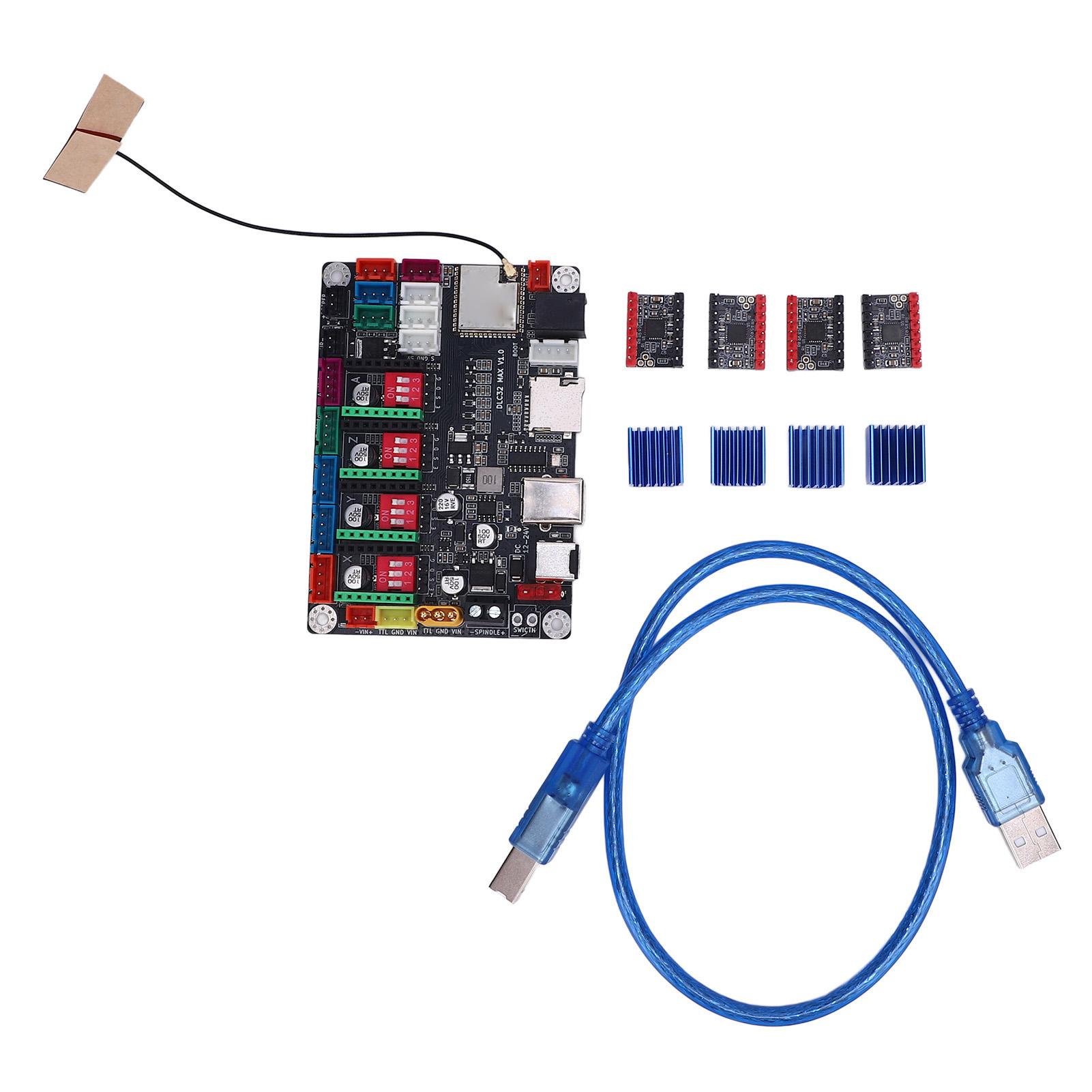 Engraving Machine Main Board DC12V24V 10A CNC Controller 4 Axes 32 Bit Shield with 4 TMC2209 V2.0
Engraving Machine Main Board DC12V24V 10A CNC Controller 4 Axes 32 Bit Shield with 4 TMC2209 V2.0