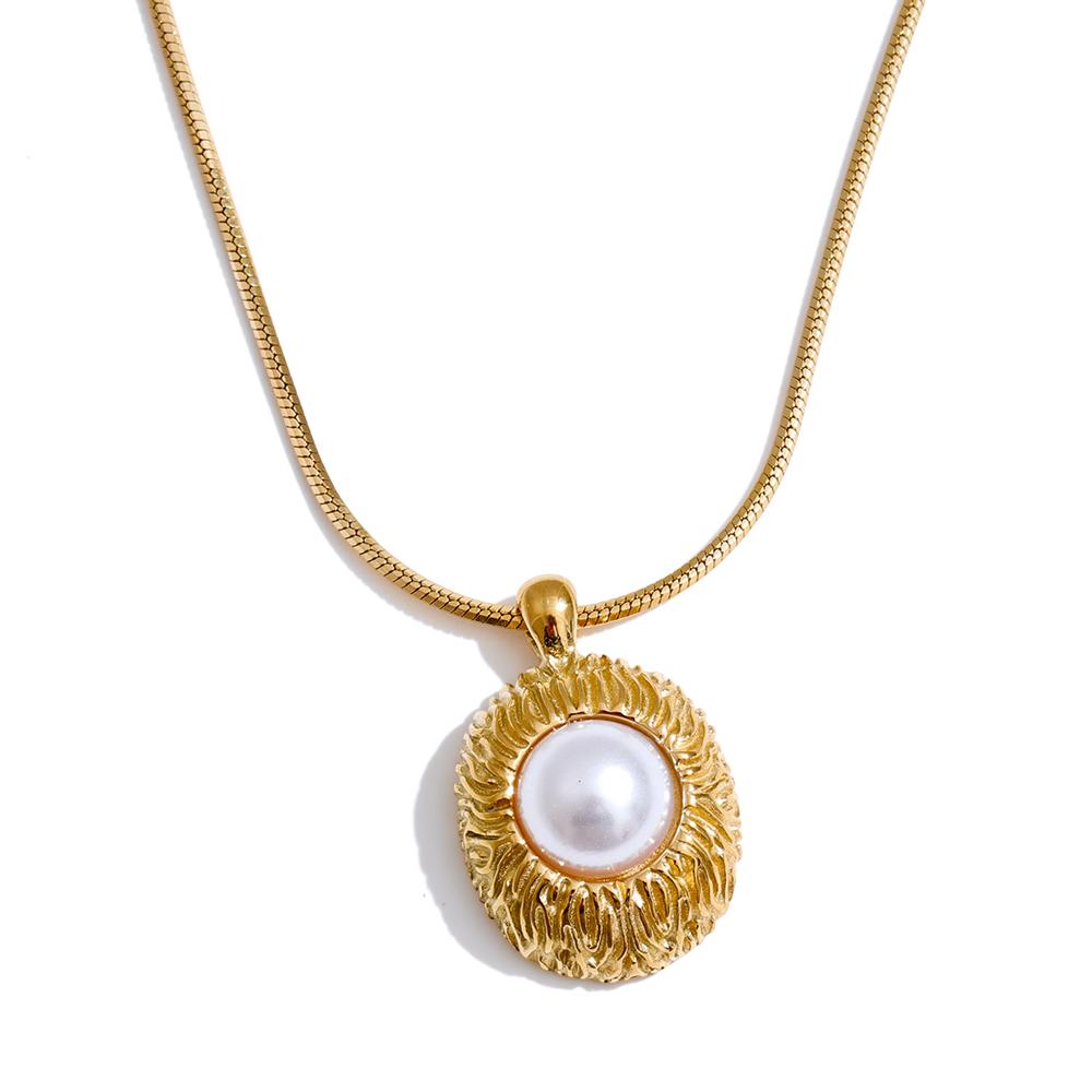 Yhpup Simulated Pearls Round Casting Pendant Necklace Stain Less Metal Stainless Steel Popular High Quality Jewelry Recommend
Yhpup Simulated Pearls Round Casting Pendant Necklace Stain Less Metal Stainless Steel Popular High Quality Jewelry Recommend