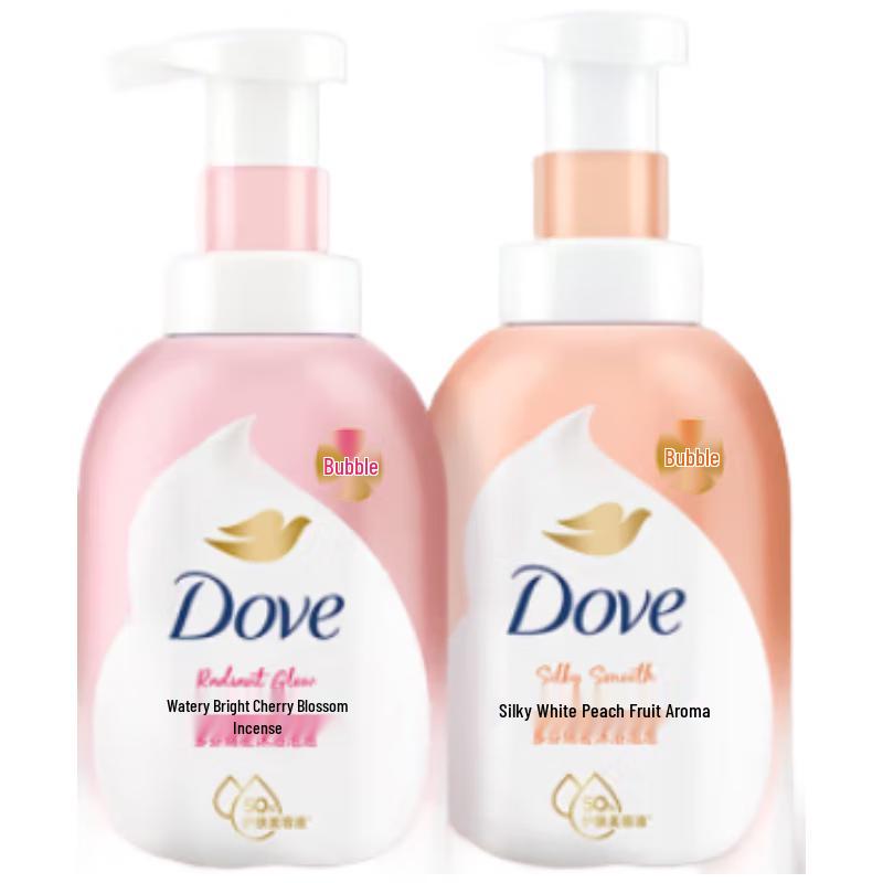Dove Foaming Body Wash & Bubble Bath with Cherry Blossom & White Peach Scents, 4-Bottle Set
Dove Foaming Body Wash & Bubble Bath with Cherry Blossom & White Peach Scents, 4-Bottle Set