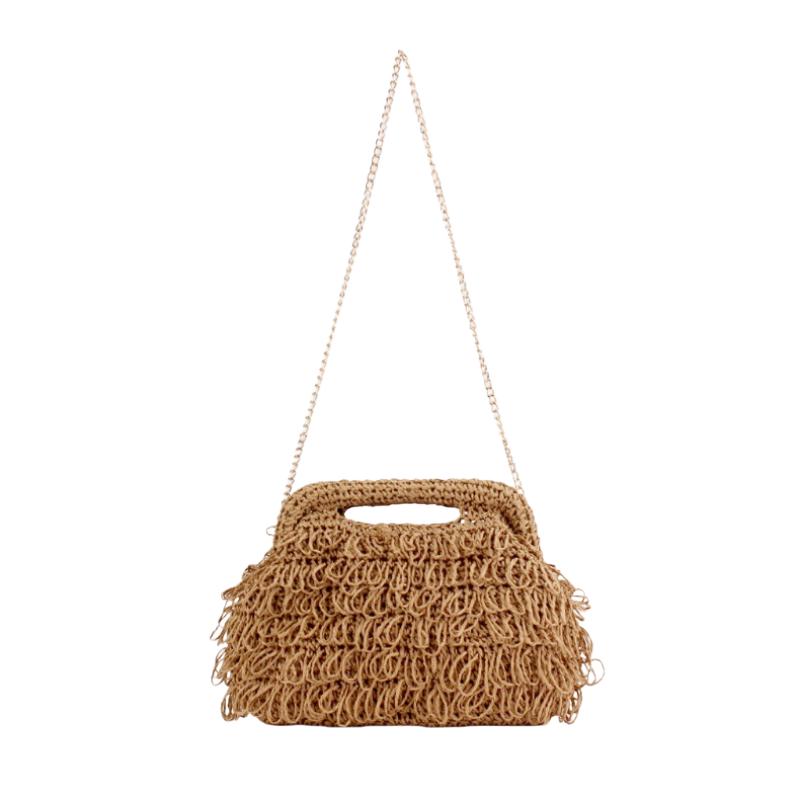 New Paper Rope Handmade Woven Bag for Women Fashionable Tassel Handbag Vacation Leisure Style Seaside Beach Bag
New Paper Rope Handmade Woven Bag for Women Fashionable Tassel Handbag Vacation Leisure Style Seaside Beach Bag