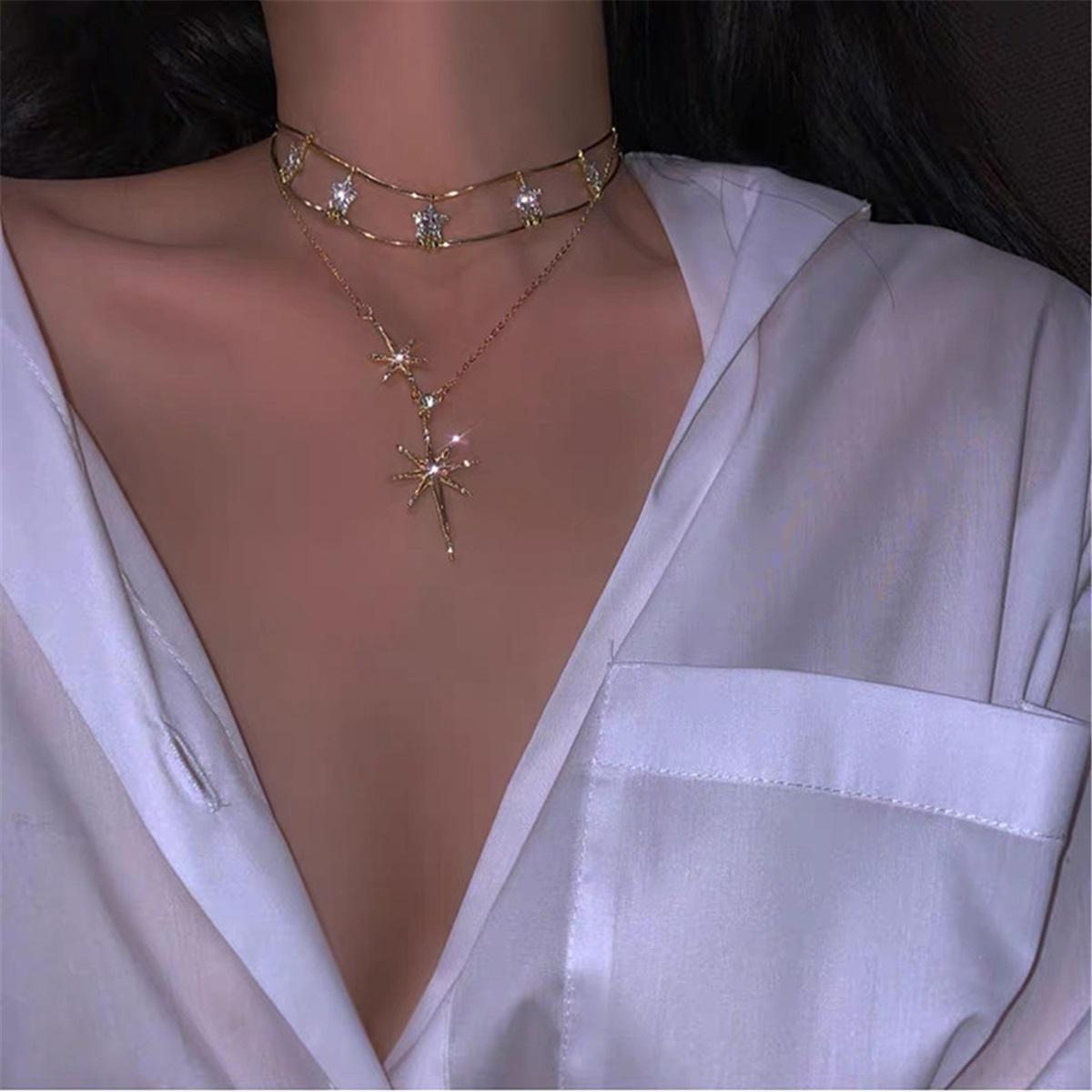 Tooxika Glitter Diamond Sunflower Starburst Pendant Multi-layer Necklace Female Fashionable Thin Collarbone Chain Personalised Collar
Tooxika Glitter Diamond Sunflower Starburst Pendant Multi-layer Necklace Female Fashionable Thin Collarbone Chain Personalised Collar