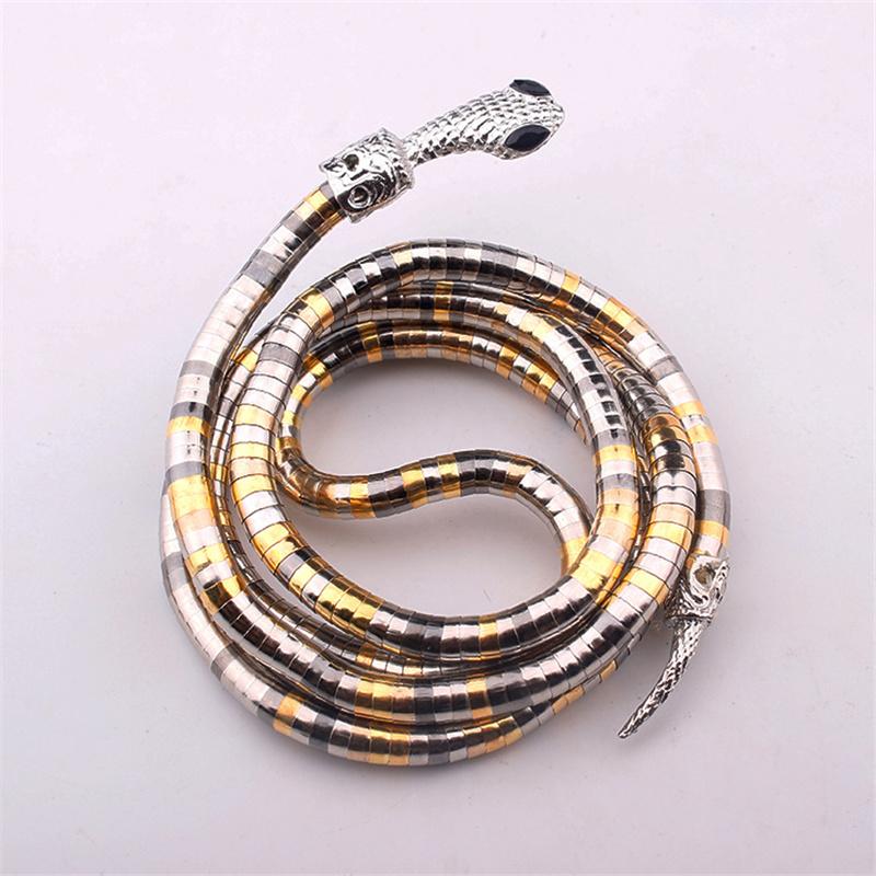 4 Colors 6mm 90cm Iron Flexible Twisted Jewelry Bendable Snake Head Pendants Necklaces Exaggerated Jewelry
4 Colors 6mm 90cm Iron Flexible Twisted Jewelry Bendable Snake Head Pendants Necklaces Exaggerated Jewelry