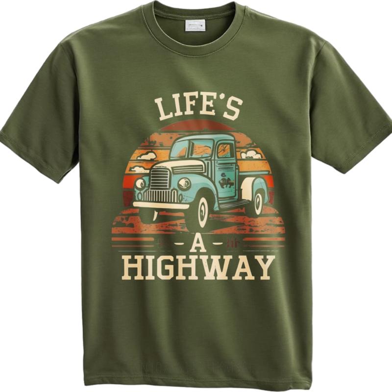 Short Sleeve Shirt Breathable Teenagers Crew Neck t shirt Brand Lifes A Highway Vintage Truck Sunset Anime Men Tee shirt 4XL
Short Sleeve Shirt Breathable Teenagers Crew Neck t shirt Brand Lifes A Highway Vintage Truck Sunset Anime Men Tee shirt 4XL