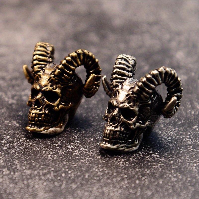 Goat Horn Skull Head Brass Knife Beads DIY Keychain Accessories Woven Lanyard Pendants Jewelry Punk Bracelets Charms brass
Goat Horn Skull Head Brass Knife Beads DIY Keychain Accessories Woven Lanyard Pendants Jewelry Punk Bracelets Charms brass